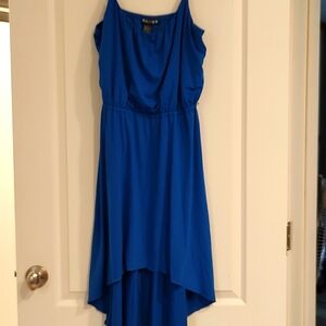A Paper Doll Cobalt Blue Midi Dress.